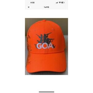 Gun Owner Of America Running Buck DRI-Duck Neon Orange Baseball Cap/Hat NEW OSFM